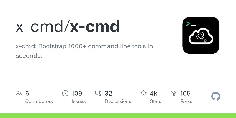 GitHub - x-cmd/x-cmd: x-cmd: Bootstrap 1000+ command line tools in seconds.