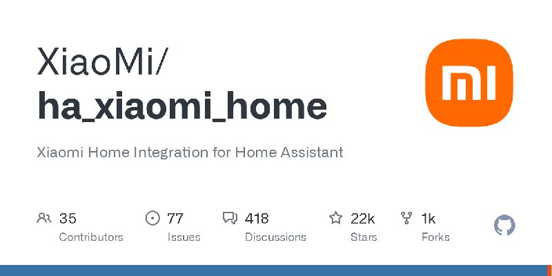 GitHub - XiaoMi/ha_xiaomi_home: Xiaomi Home Integration for Home Assistant