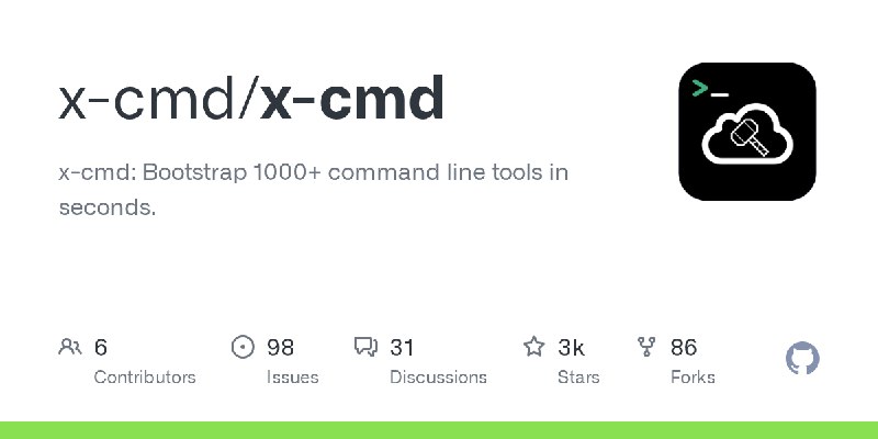 GitHub - x-cmd/x-cmd: x-cmd: Bootstrap 1000+ command line tools in seconds.