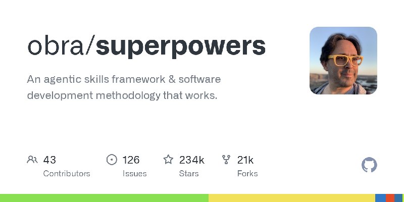 GitHub - obra/superpowers: An agentic skills framework & software development methodology that works.