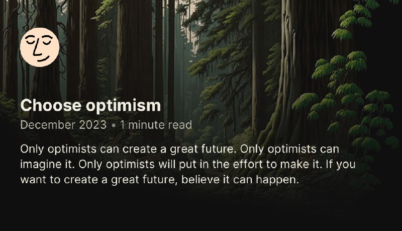 Choose optimism