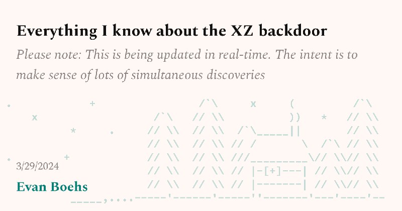 Everything I Know About the XZ Backdoor